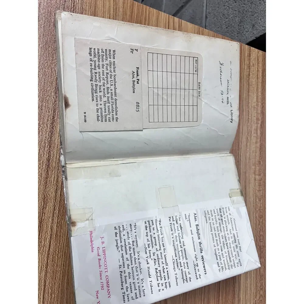 Alas, Babylon by Pat‎ Frank 1959 Hardcover 9th Printing Ex-Library